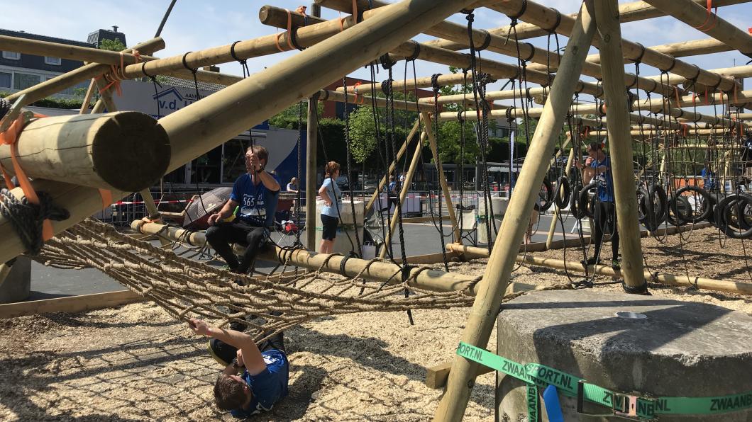 Sportevenement op het Meerpaalplein