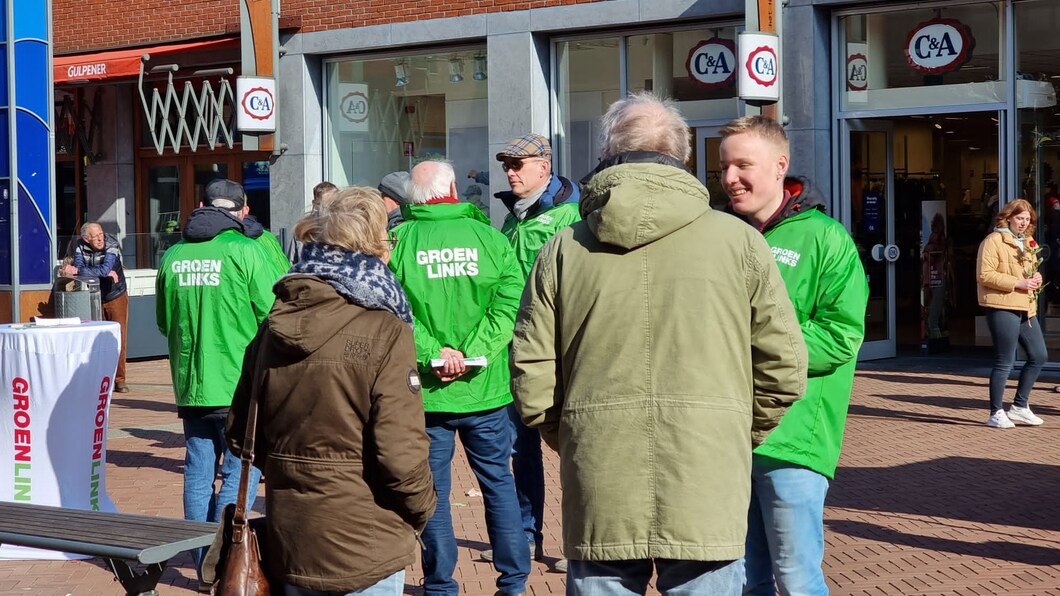 Verkiezingscampagne in Dronten voor de gemeenteraad in maart 2022