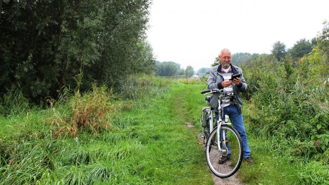 Albert Bleijenerg op de fiets