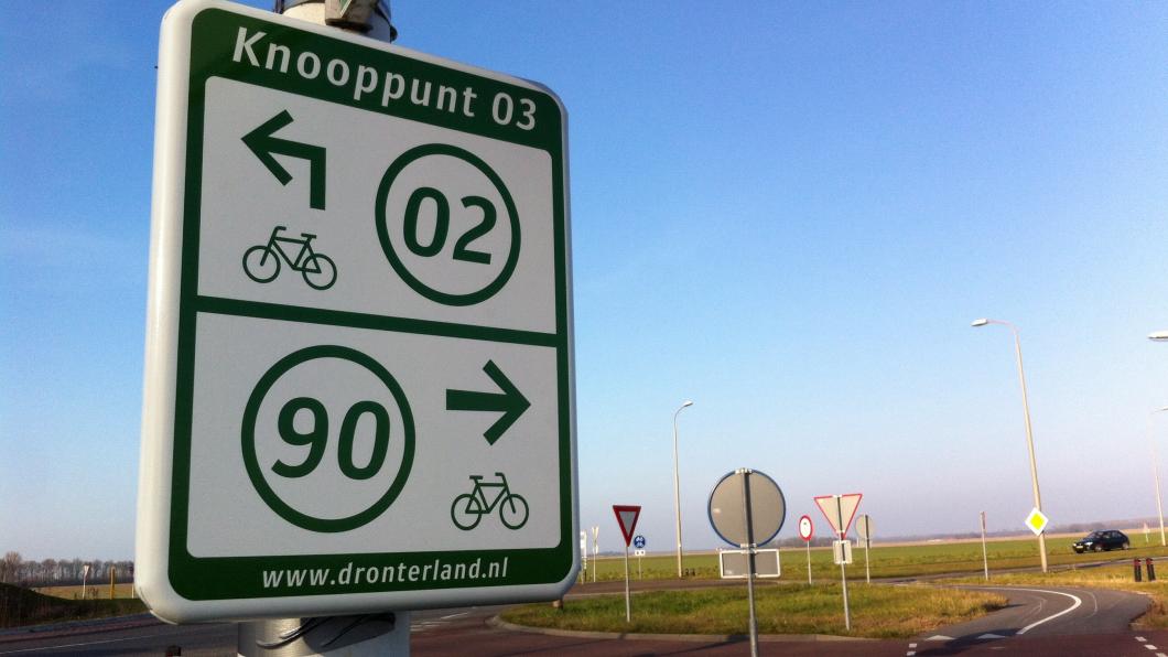 Fietsknooppunt nabij Dronten