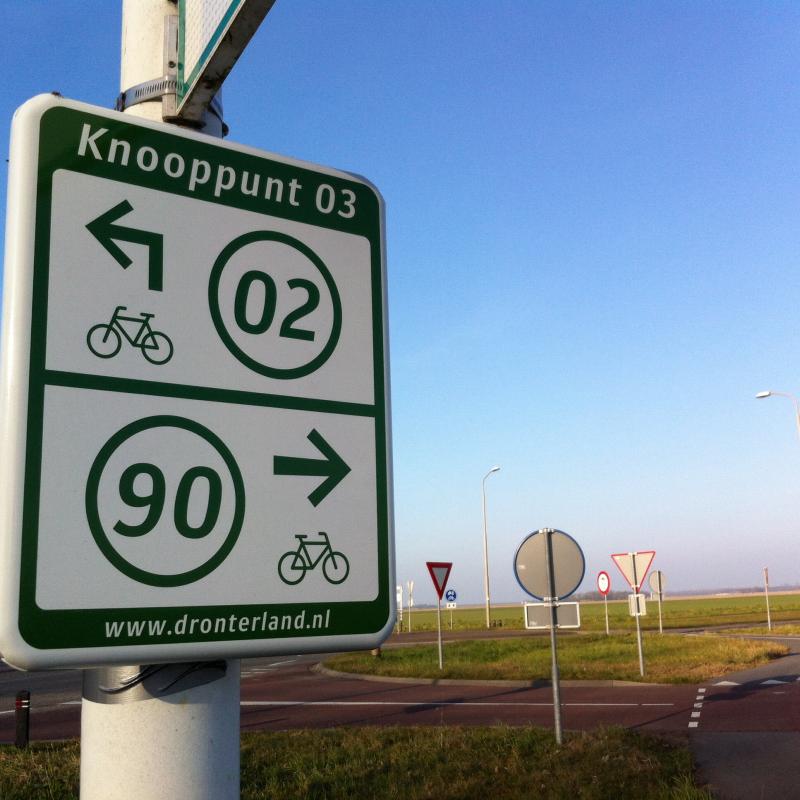 Fietsknooppunt nabij Dronten Fietsknooppunt nabij Dronten